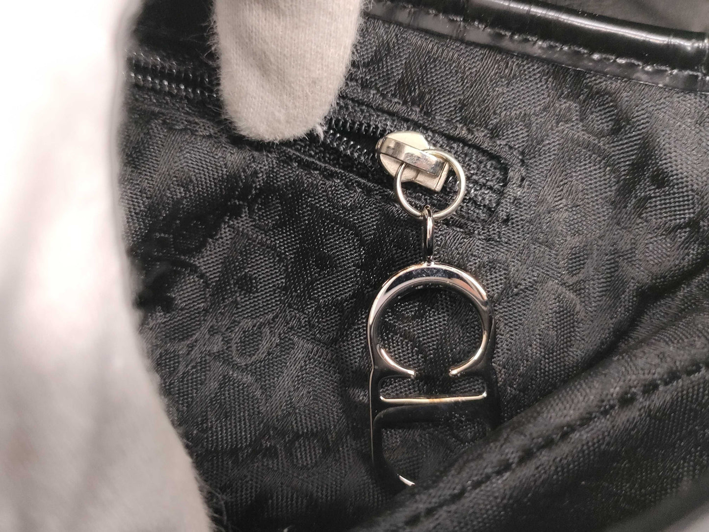 Dior Saddle Bag Sequin Satin Black White SS Handbag