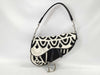 Dior Saddle Bag Sequin Satin Black White SS Handbag