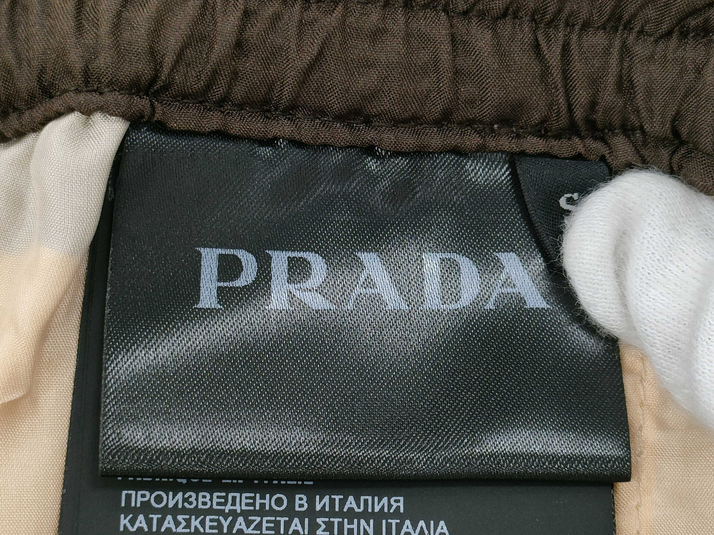 PRADA Prada Shorts Yellow Brown S Pants
