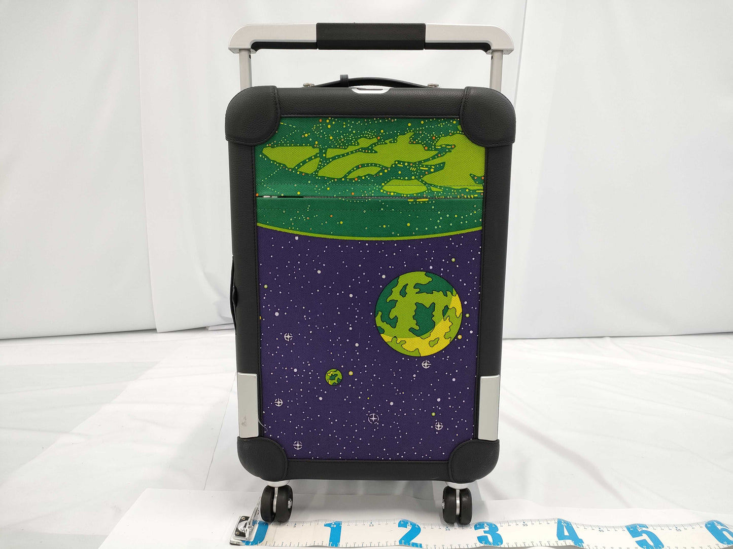 HERMES Togo Rolling Mobility Suitcase in Toile H Black Stainless Steel Carry-on Bag