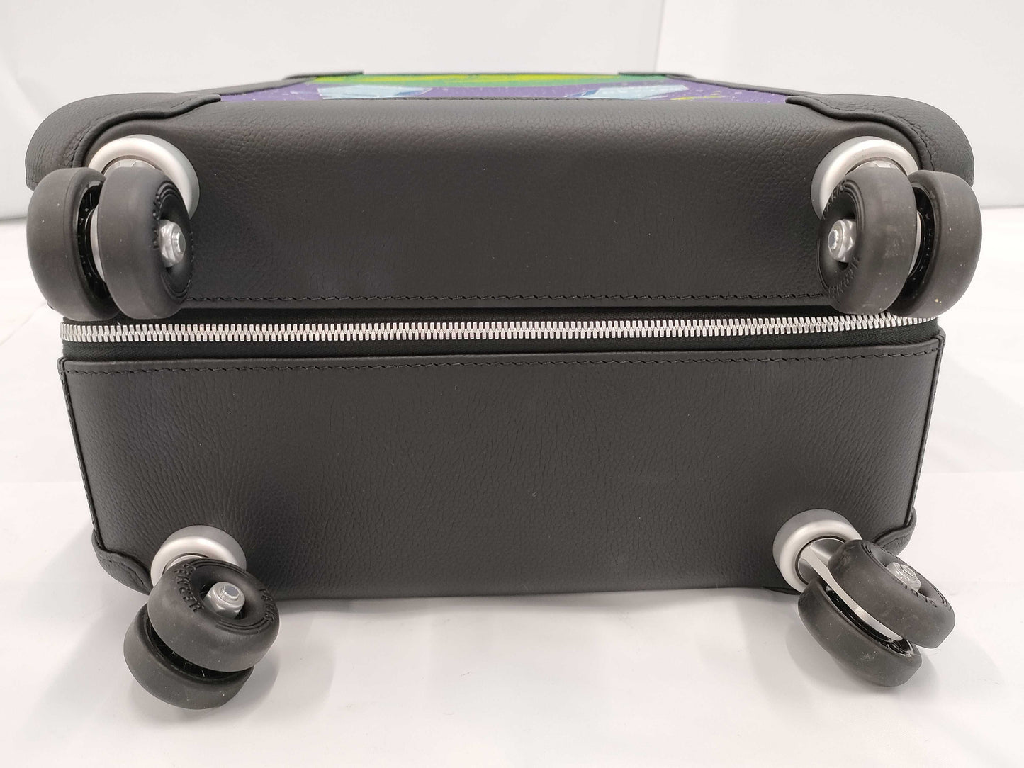 HERMES Togo Rolling Mobility Suitcase in Toile H Black Stainless Steel Carry-on Bag