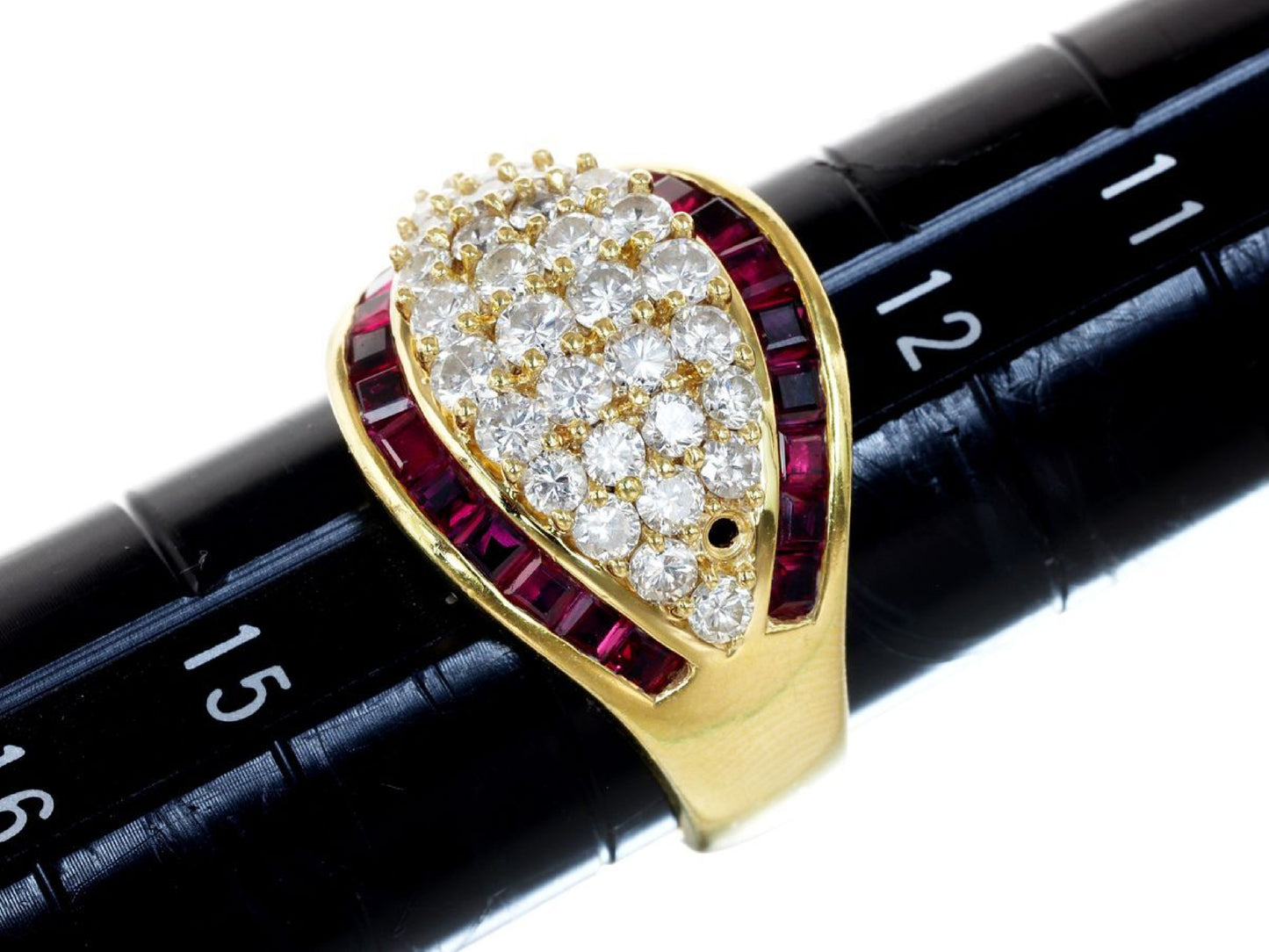 R1.17ct D1.33ct K18 9.8g Ring