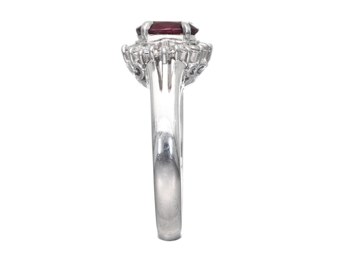 R1.08ct D0.28ct Pt850 5.8g Ring