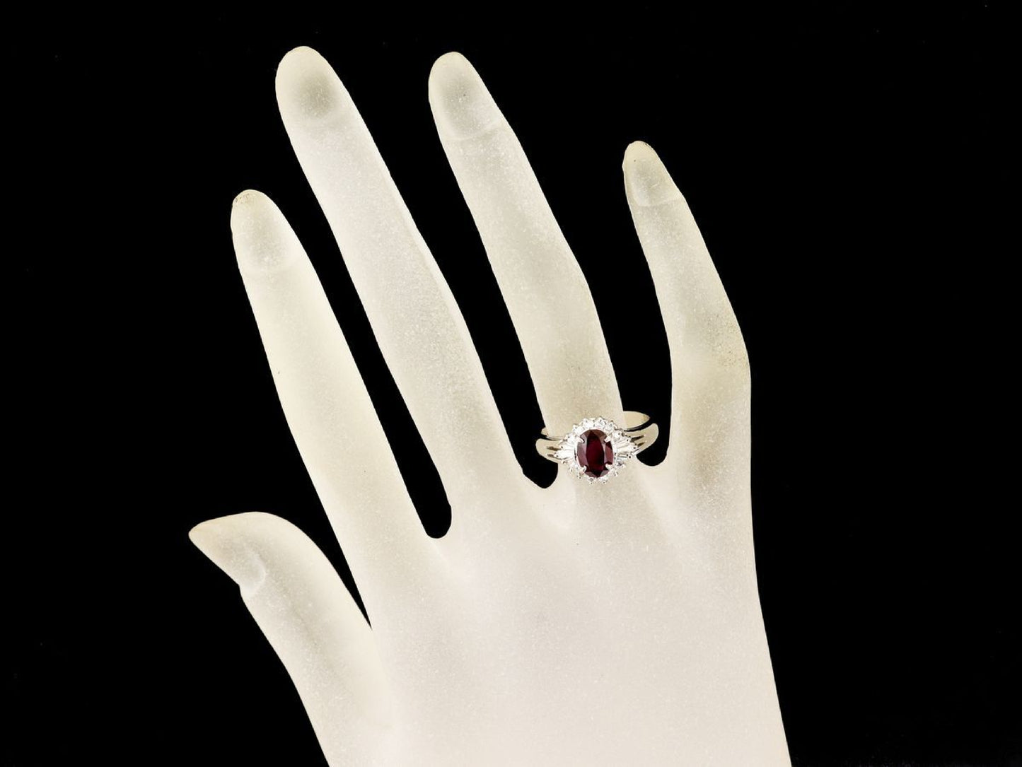 R1.08ct D0.28ct Pt850 5.8g Ring