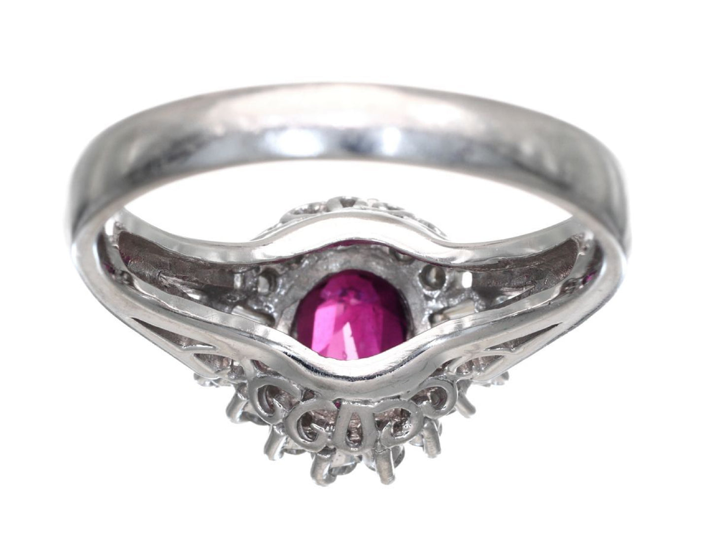 R1.08ct D0.28ct Pt850 5.8g Ring