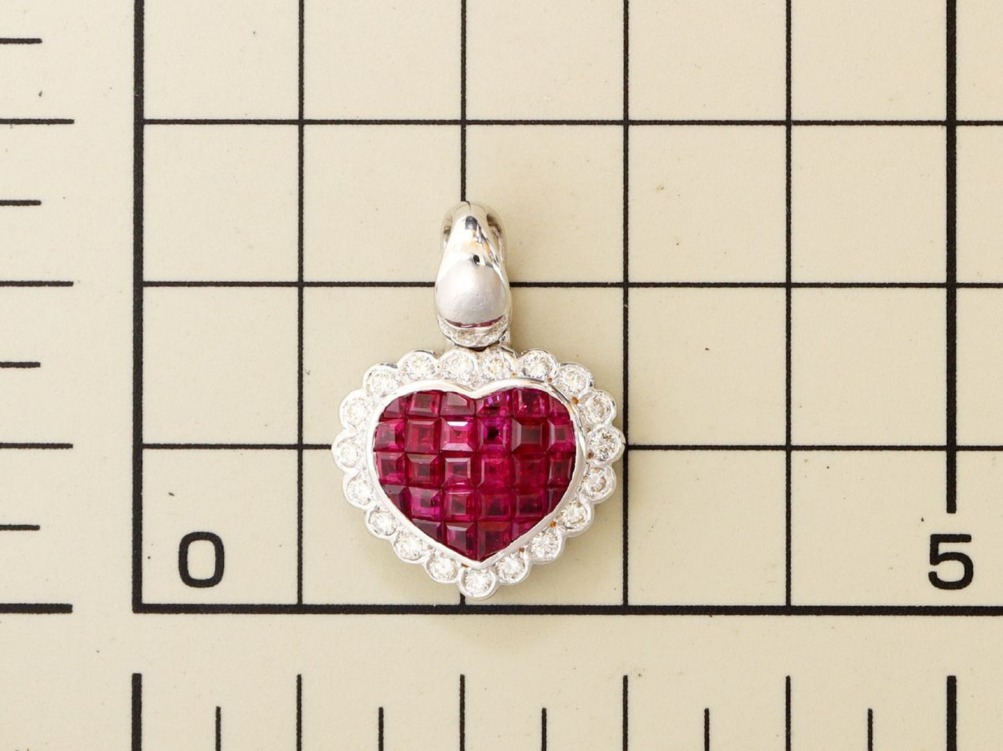 R1.92ct D0.39ct K18WG 5.4g Pendant Top