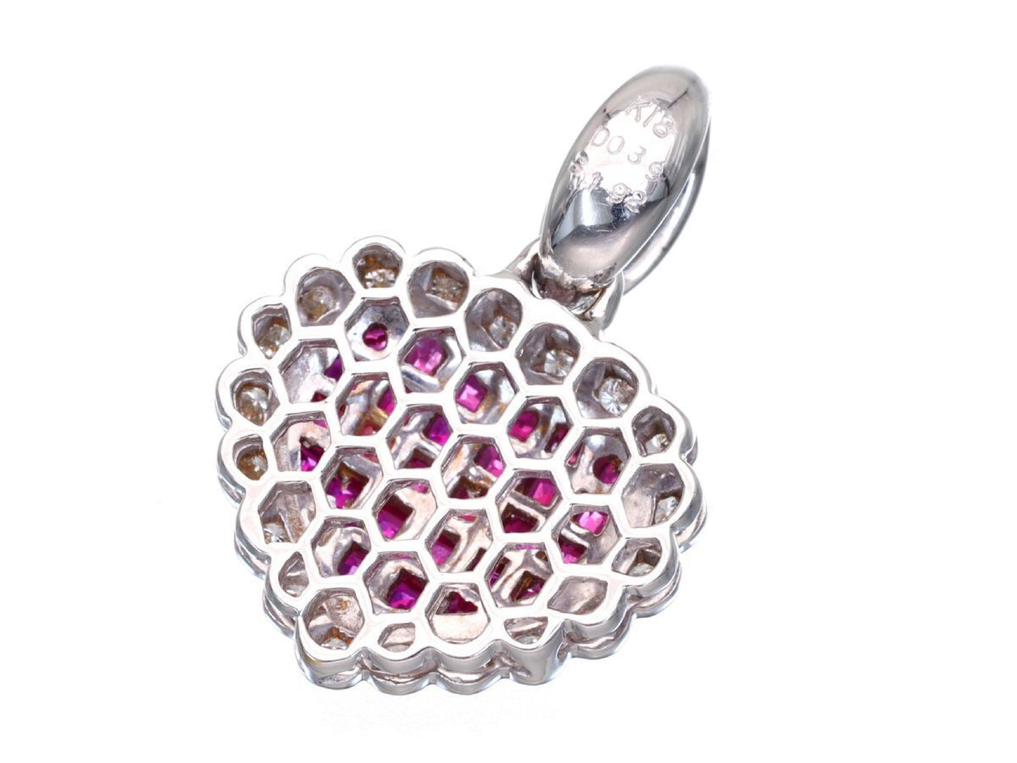 R1.92ct D0.39ct K18WG 5.4g Pendant Top