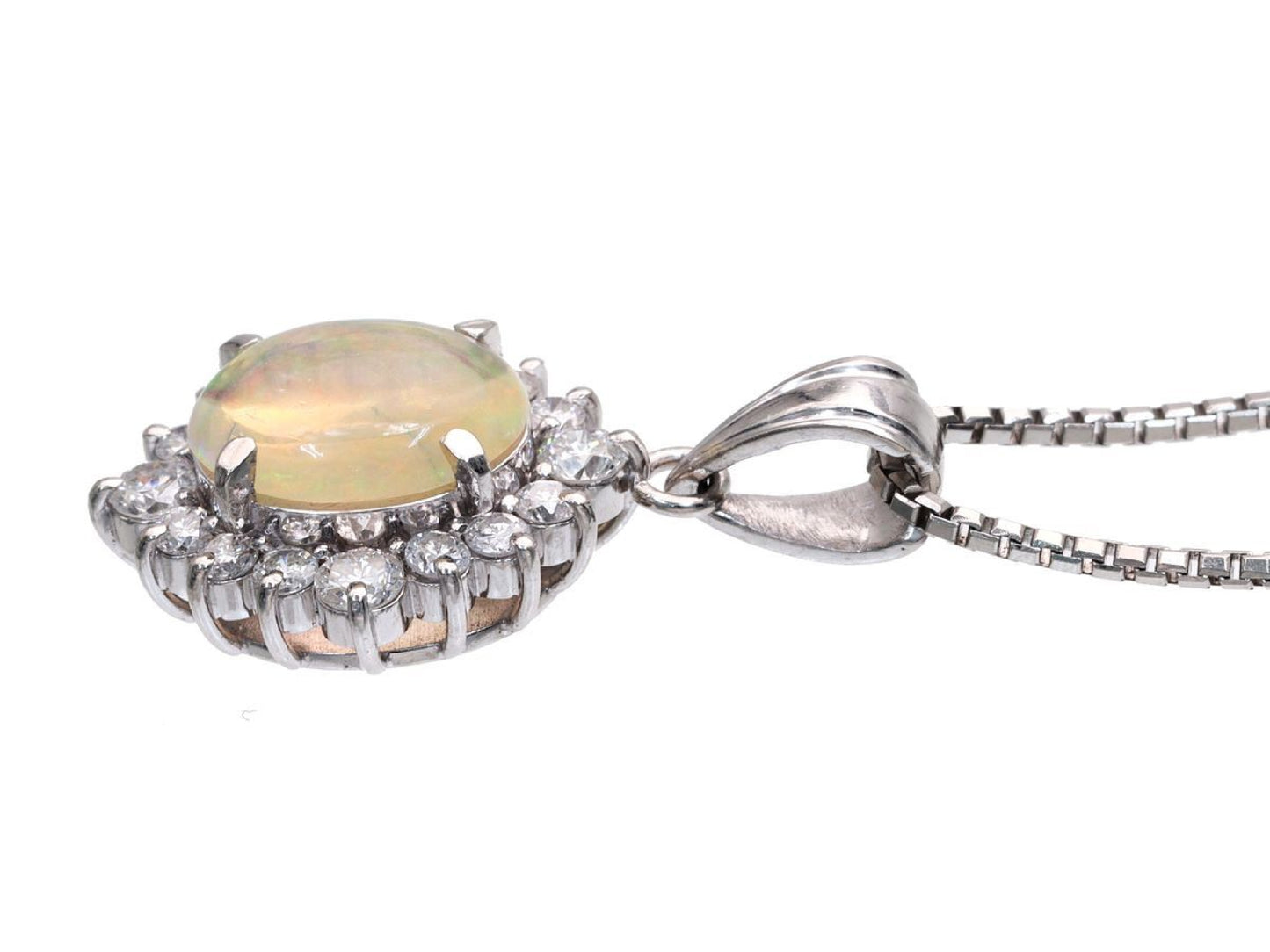 FOP 0.909ct D 0.44ct Pt/Pt850 7.3g Necklace