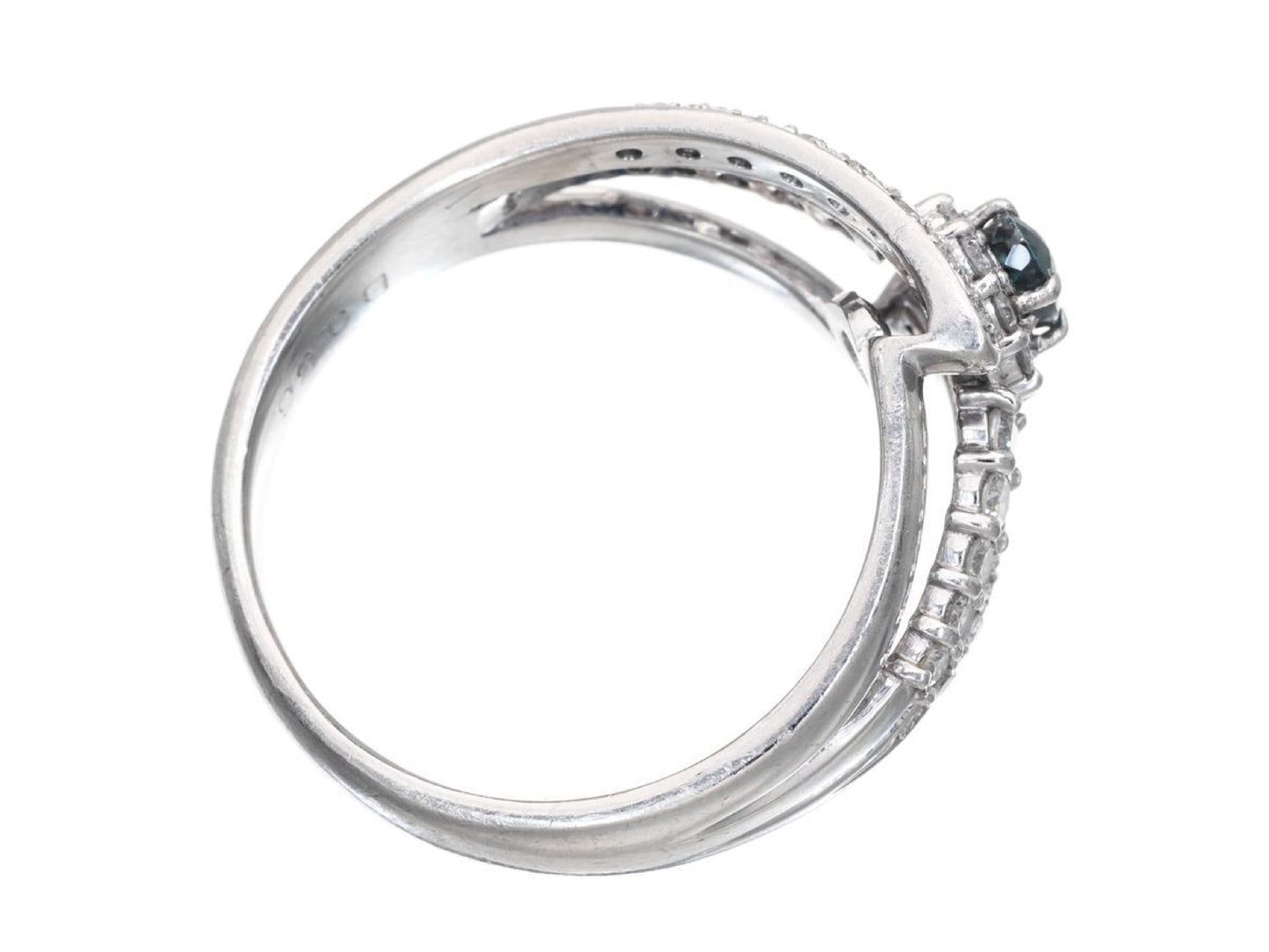 AX 0.30ct D 0.36ct Pt900 7.0g Ring