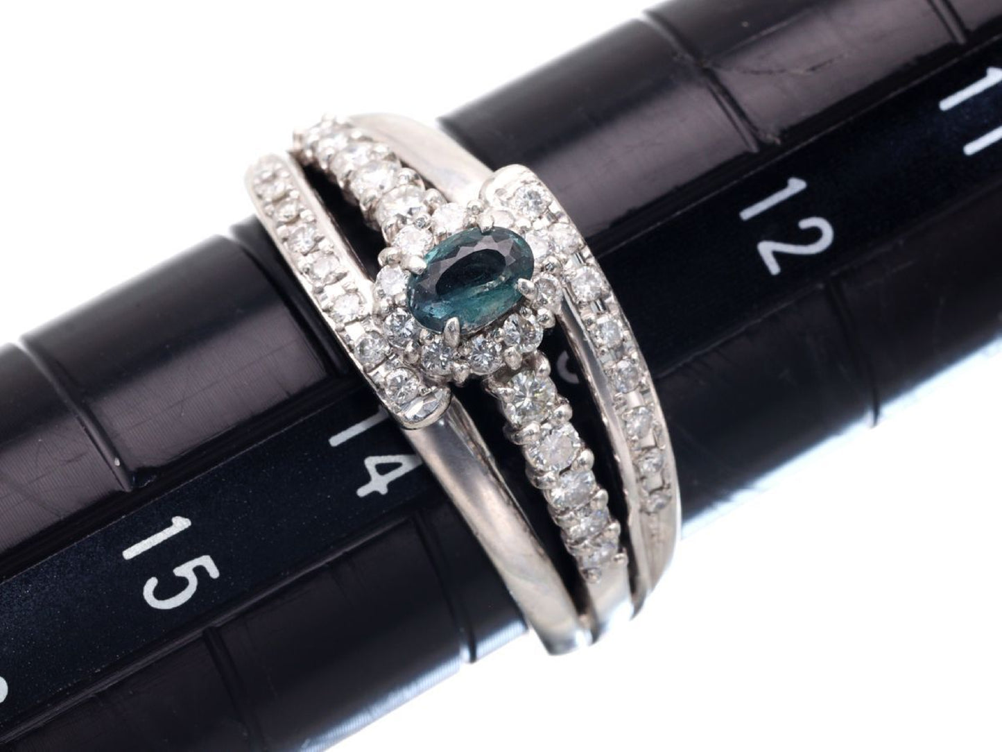 AX 0.30ct D 0.36ct Pt900 7.0g Ring
