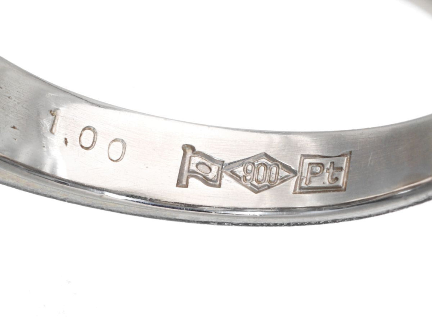 D1.00ct Pt900 6.8g Ring