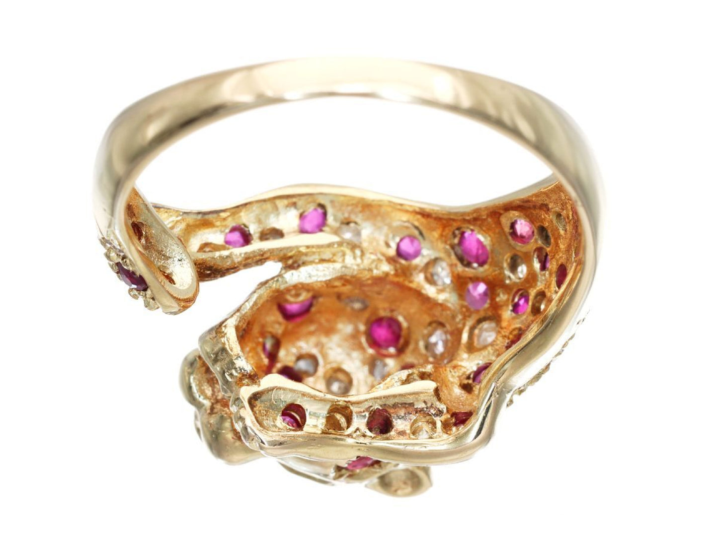 Ruby and Diamond 14K Gold Ring, 4.9g