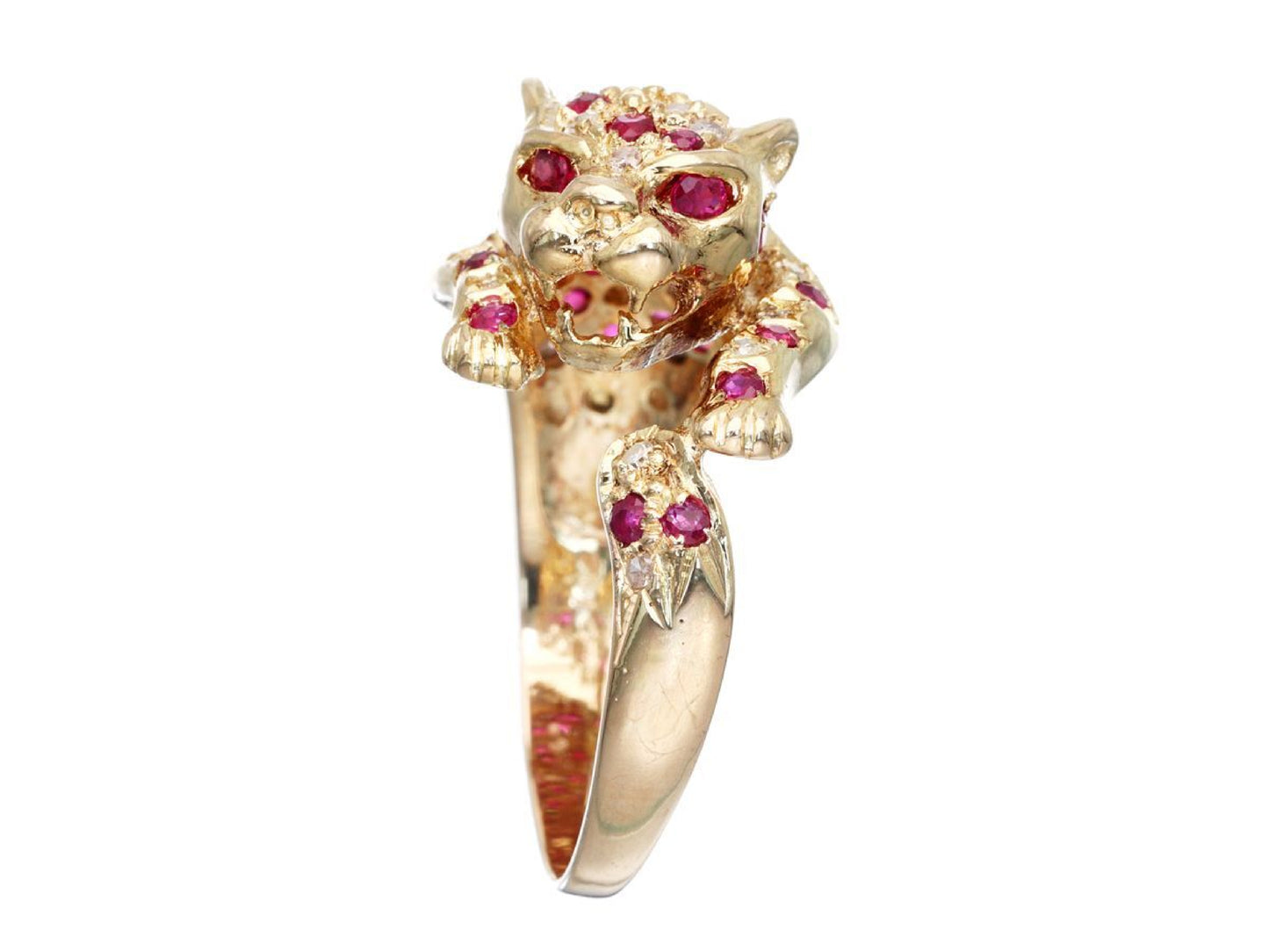 Ruby and Diamond 14K Gold Ring, 4.9g
