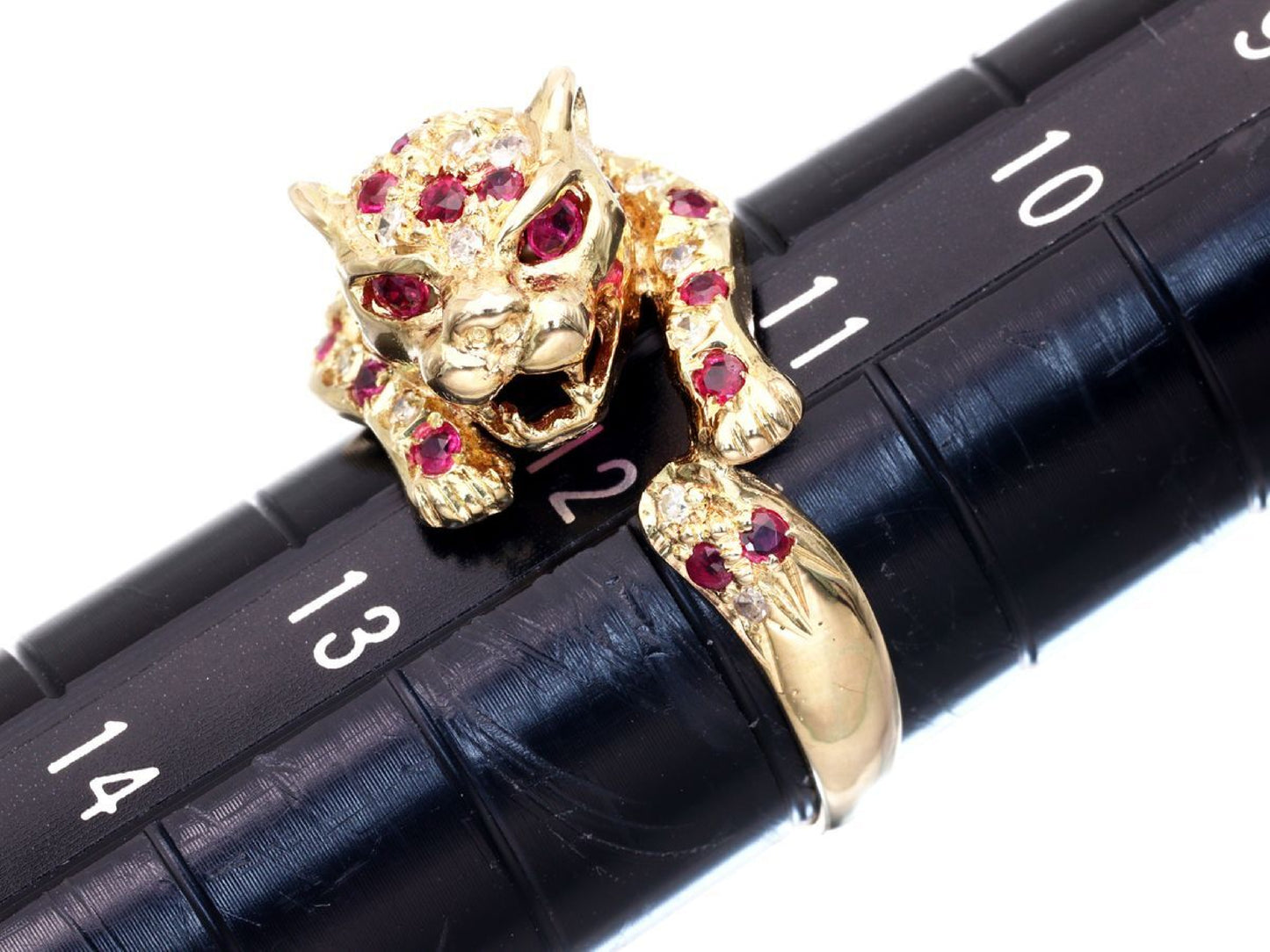 Ruby and Diamond 14K Gold Ring, 4.9g