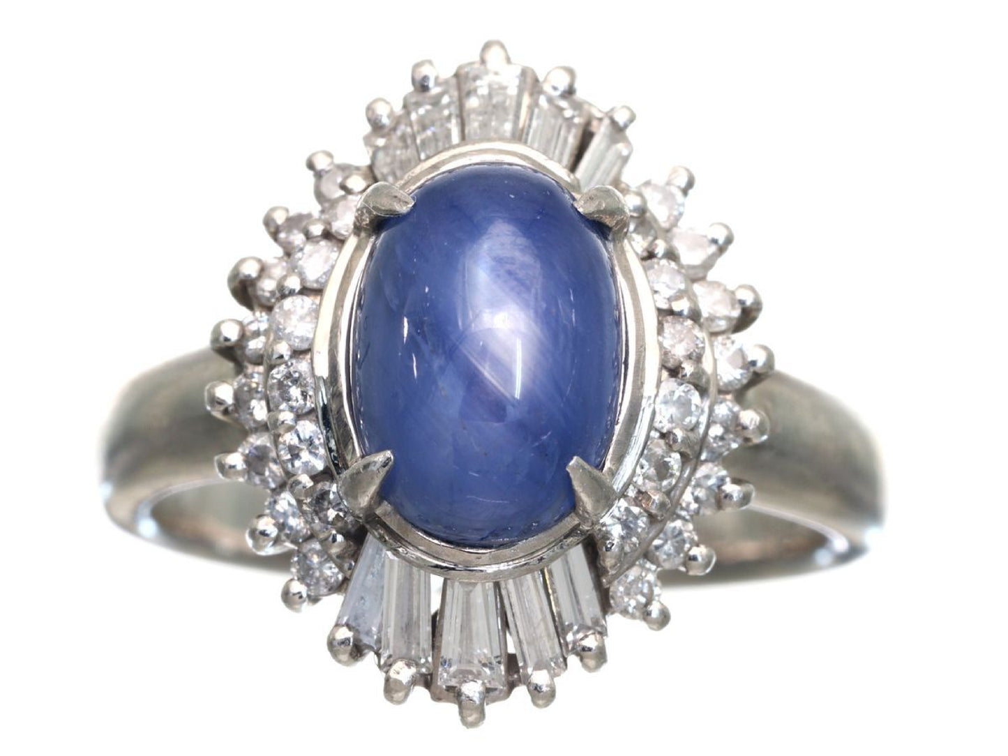 Stainless steel 4.49ct D0.60ct Pt900 7.7g ring