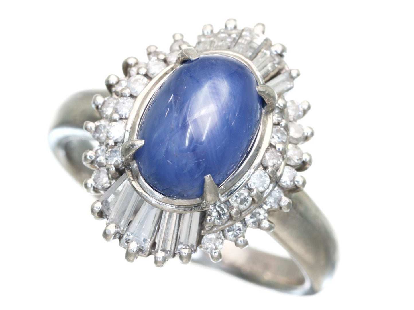 Stainless steel 4.49ct D0.60ct Pt900 7.7g ring