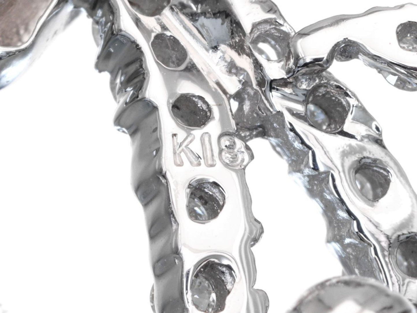 D0.50ct K18WG 3.8g Brooch