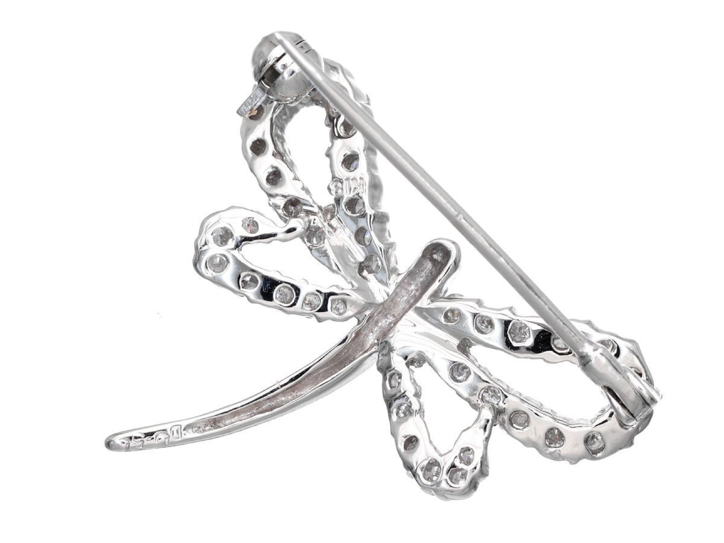 D0.50ct K18WG 3.8g Brooch