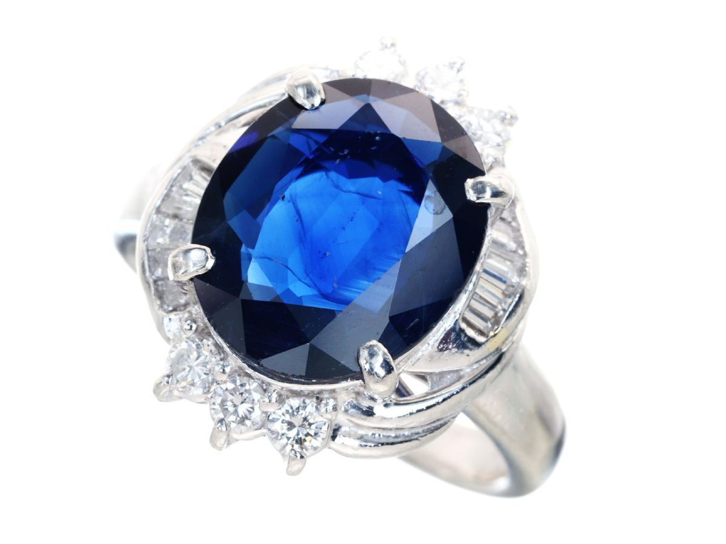 S4.963ct D0.45ct Pt900 9.9g Ring
