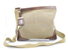PRADA Logo Jacquard Canvas and Leather Shoulder Bag