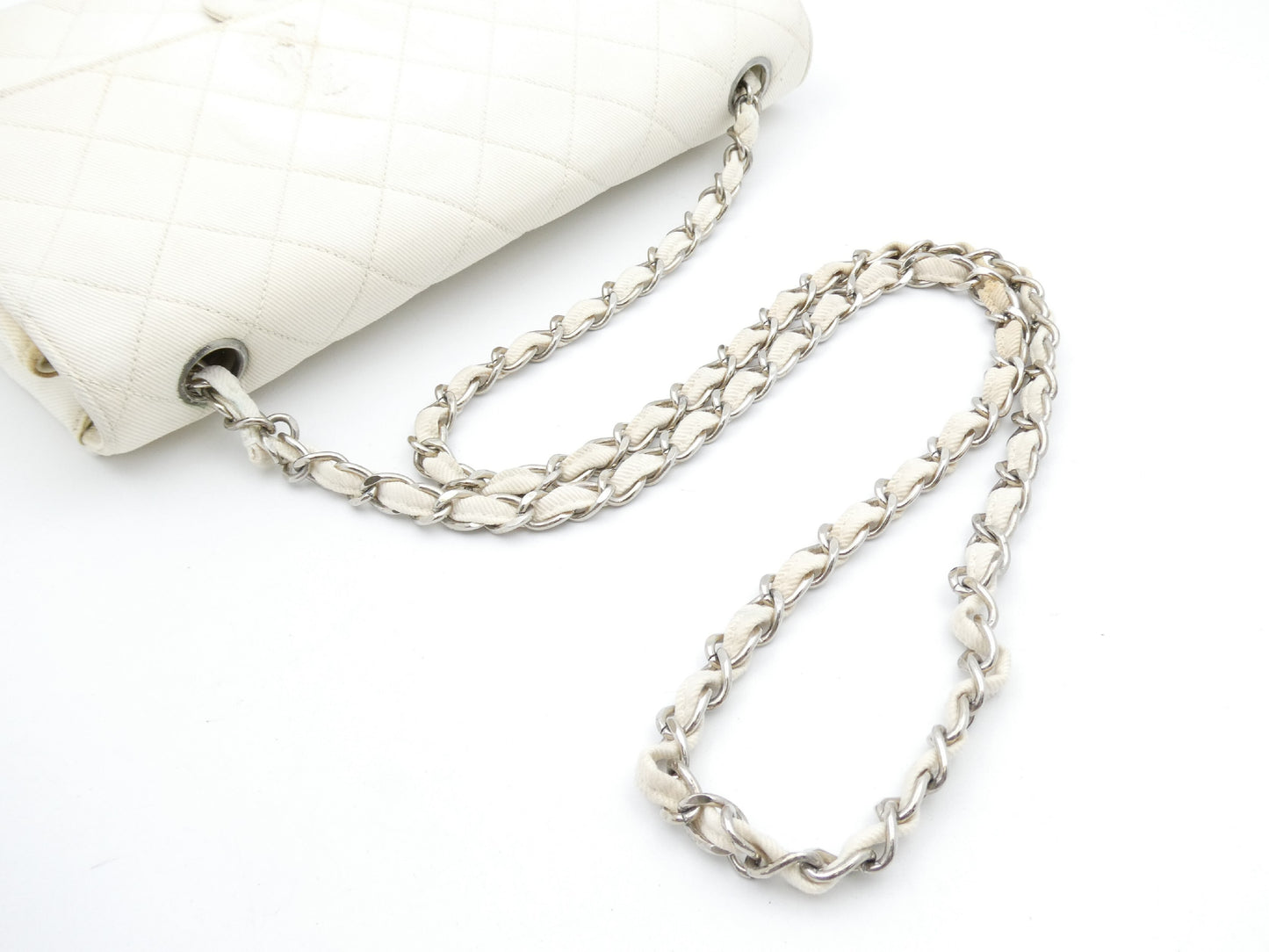CHANEL Matelasse Coco Mark Canvas Chain Shoulder Bag