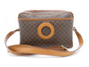 CELINE Circle Logo Macadam PVC Leather Shoulder Bag