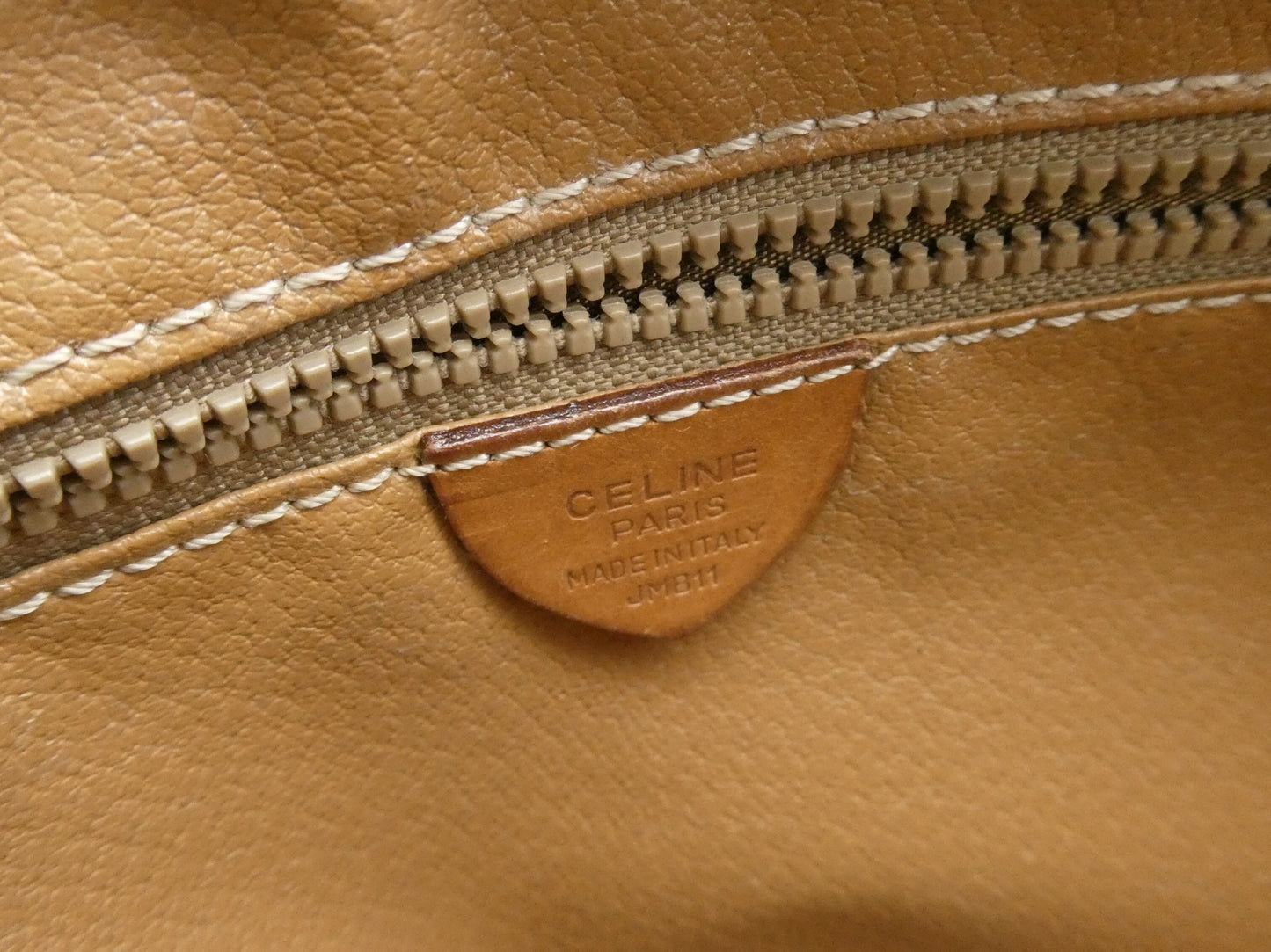 CELINE Circle Logo Macadam PVC Leather Shoulder Bag