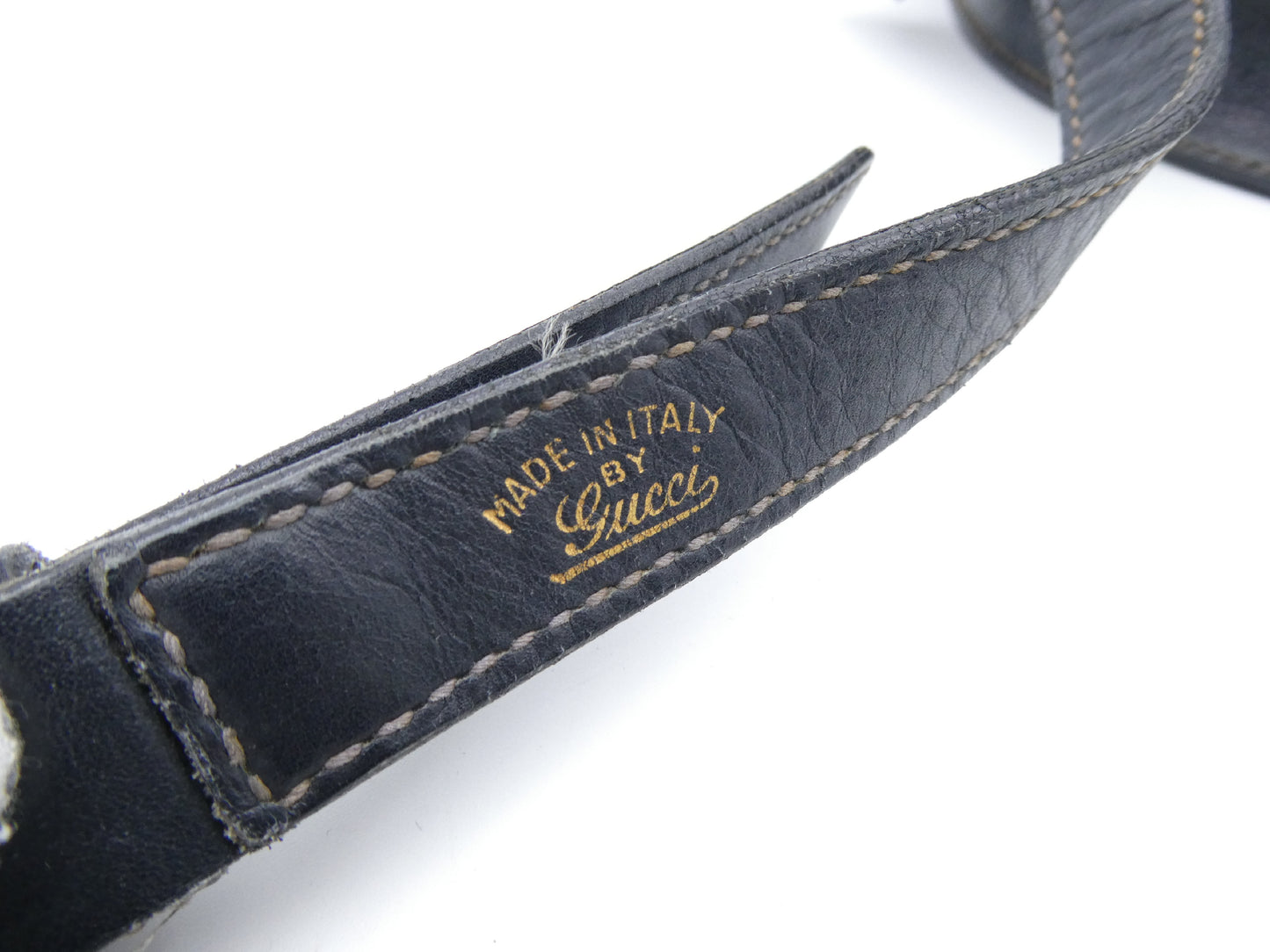 GUCCI Horsebit Hardware GG Canvas Leather Shoulder Bag