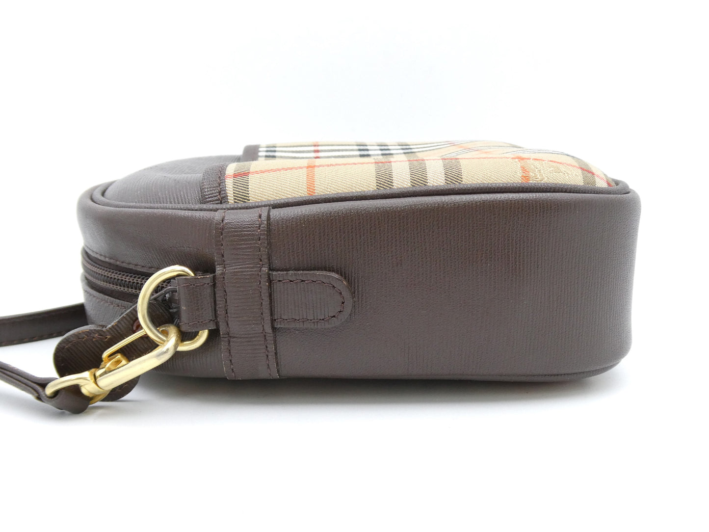BURBERRY Nova Check Canvas and Leather Shoulder Bag