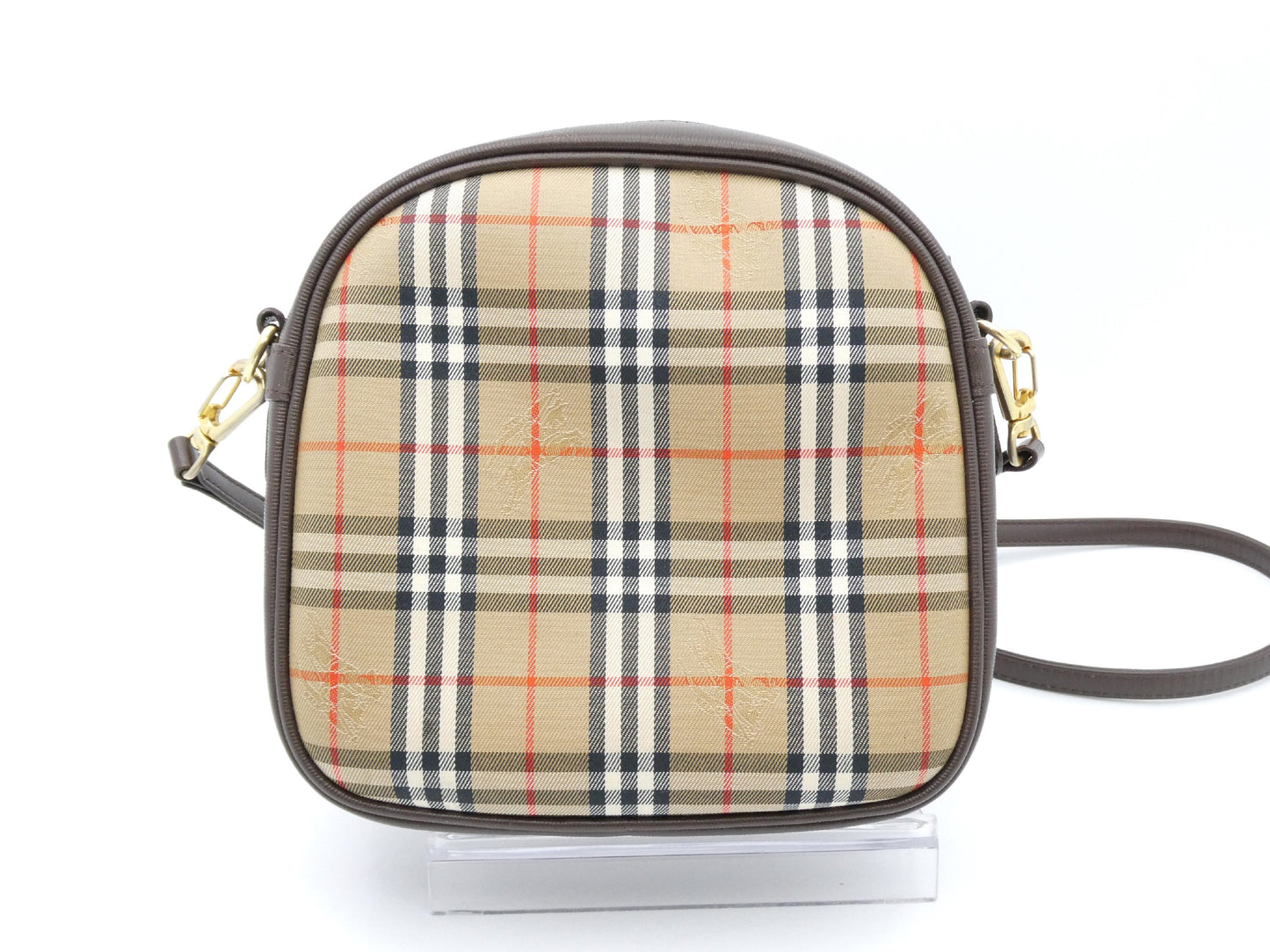 BURBERRY Nova Check Canvas and Leather Shoulder Bag