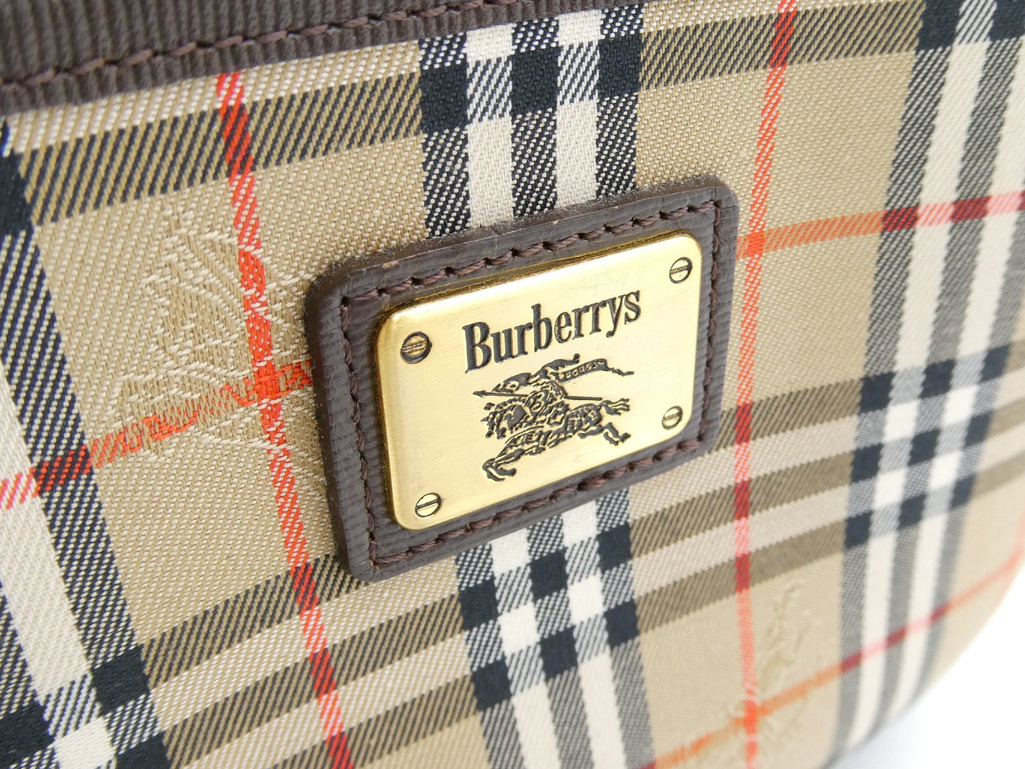 BURBERRY Nova Check Canvas and Leather Shoulder Bag