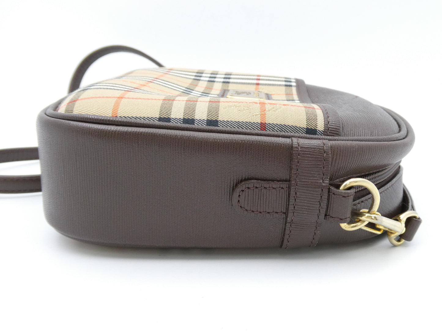 BURBERRY Nova Check Canvas and Leather Shoulder Bag