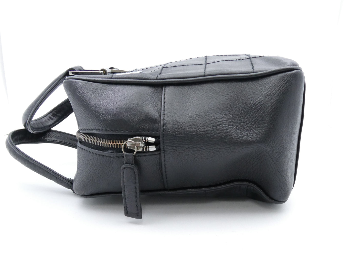 CHANEL Chocolate Bar Coco Mark Leather Handbag