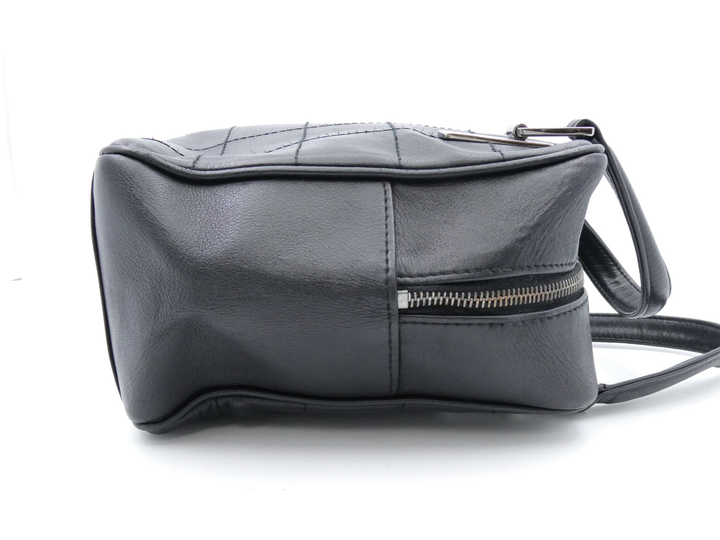 CHANEL Chocolate Bar Coco Mark Leather Handbag
