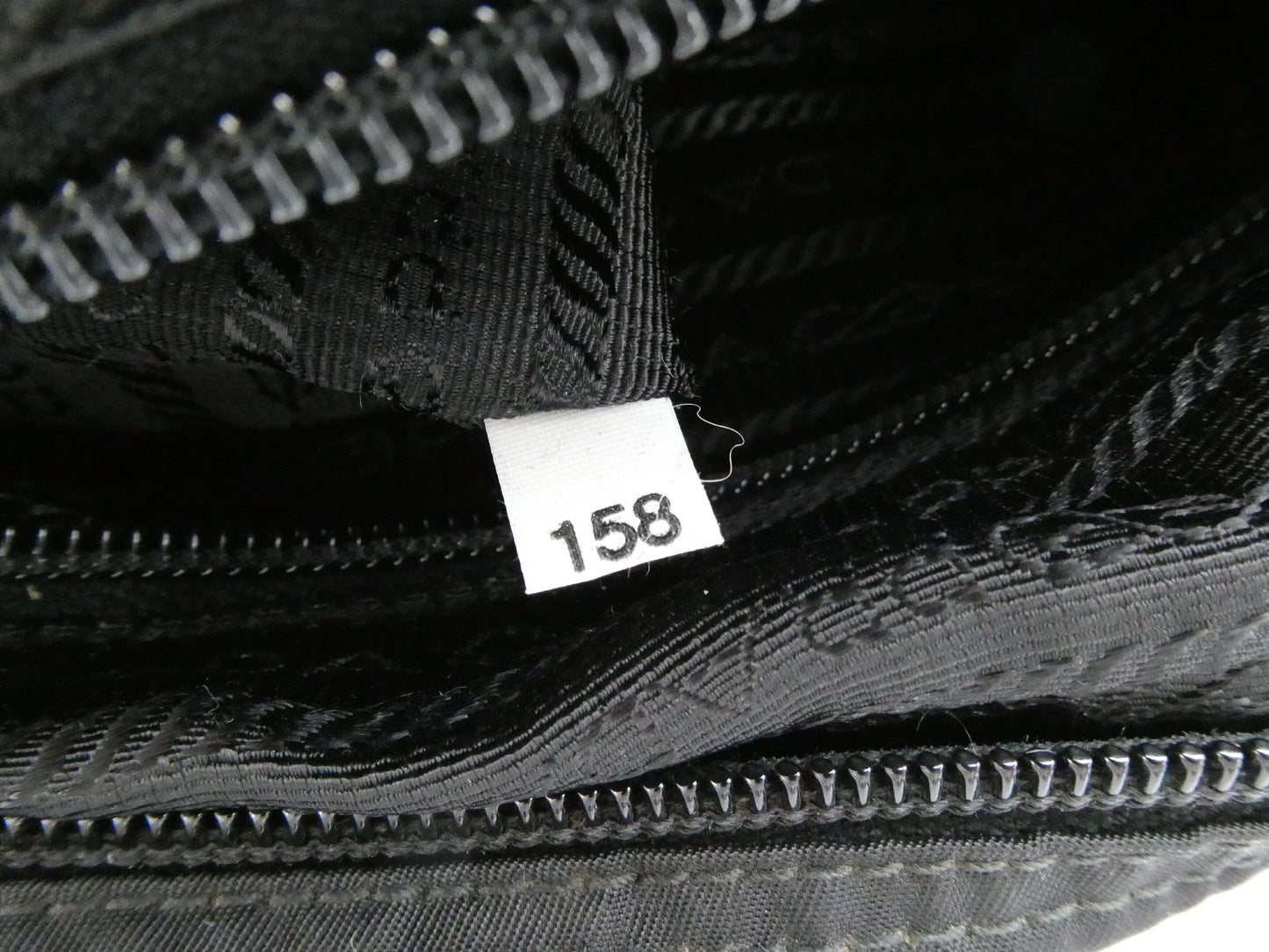 PRADA logo plate nylon shoulder bag