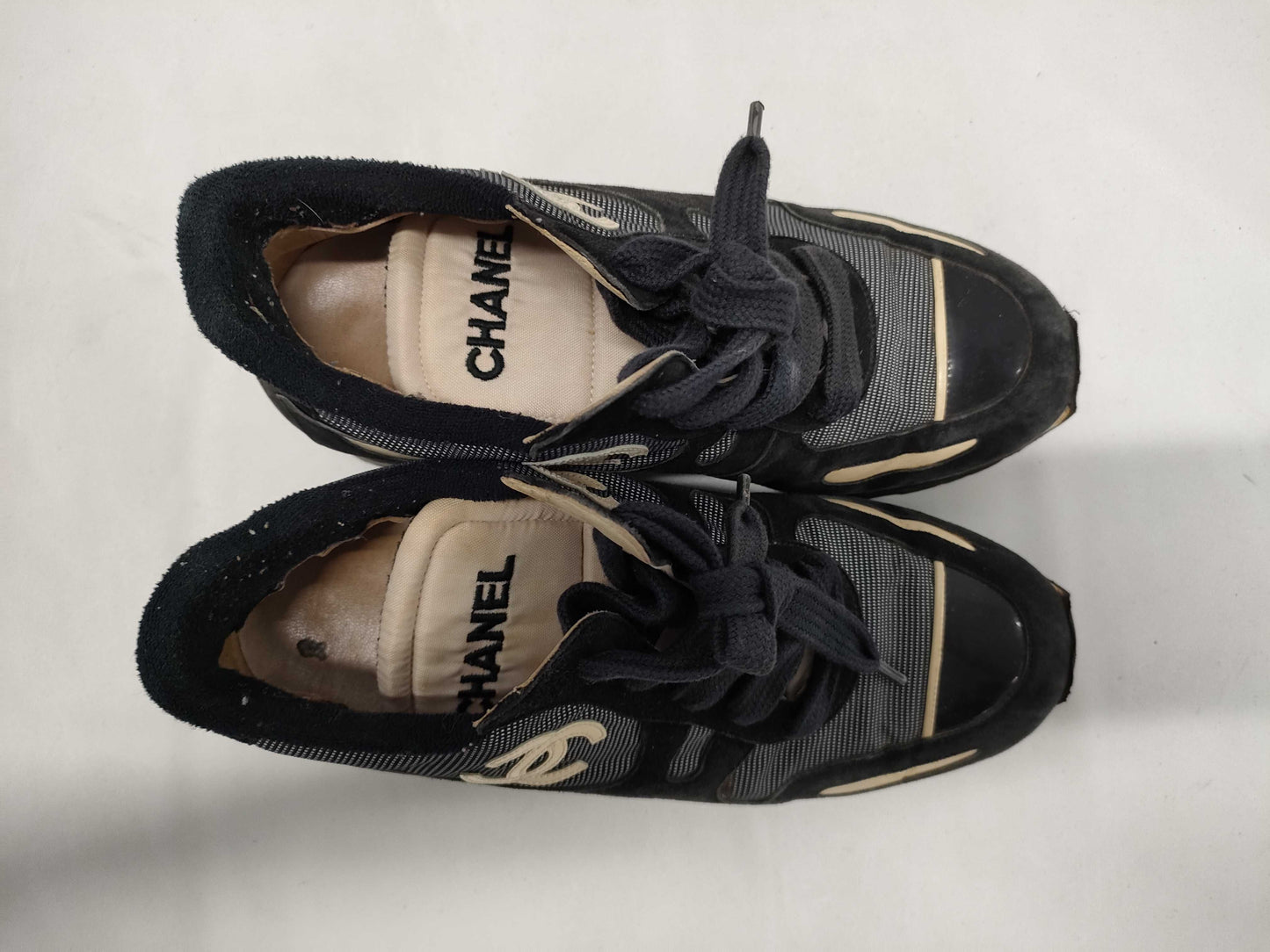 CHANEL Coco Mark Sneakers Heel Sneakers