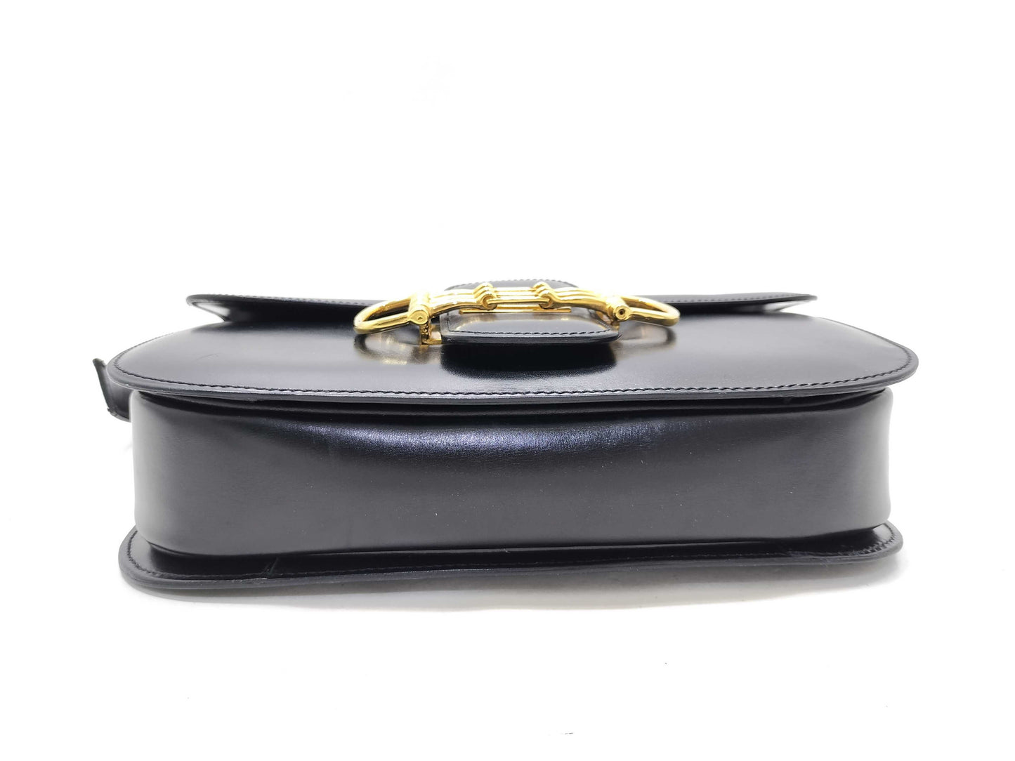 CELINE Leather Shoulder Bag with Gold Hardware