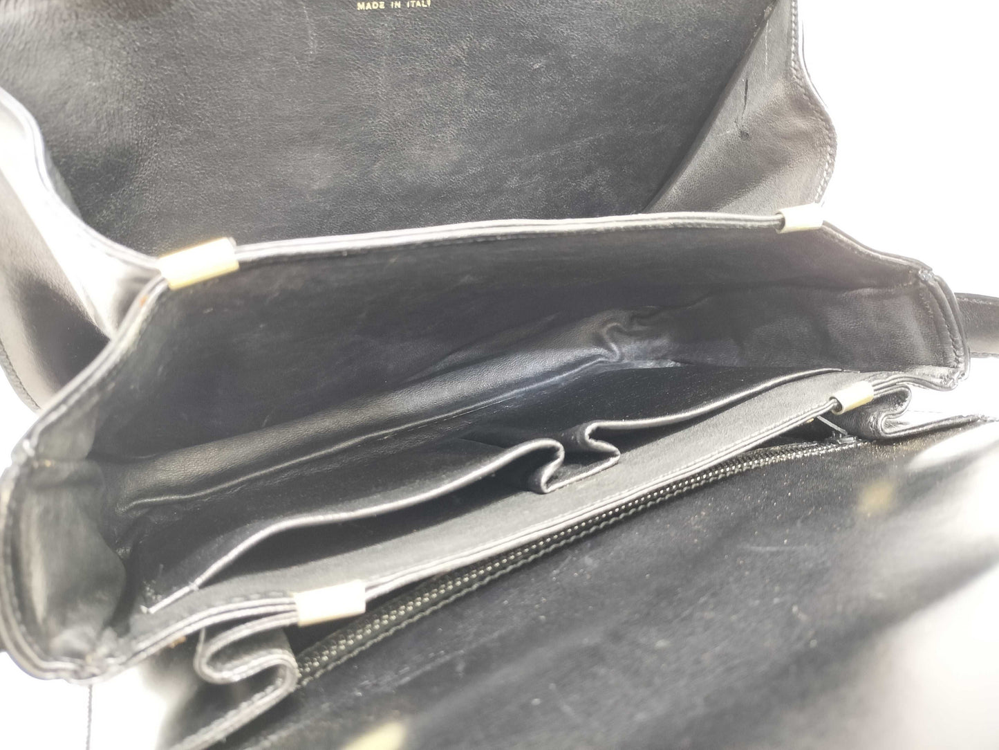CELINE Leather Shoulder Bag with Gold Hardware
