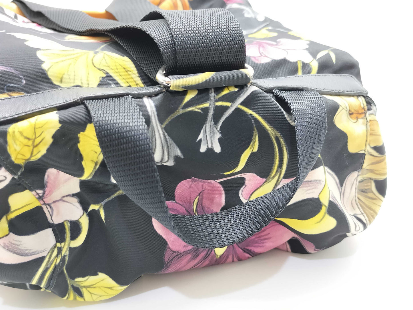 PRADA Nylon Prada Flower Nylon Backpack