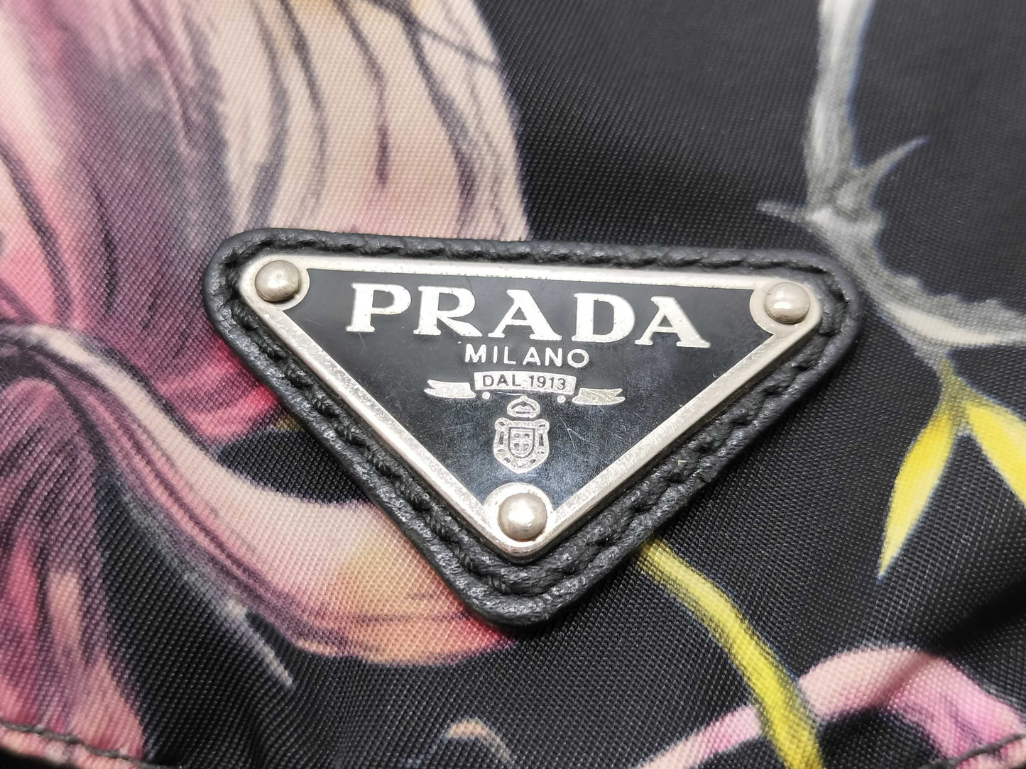 PRADA Nylon Prada Flower Nylon Backpack
