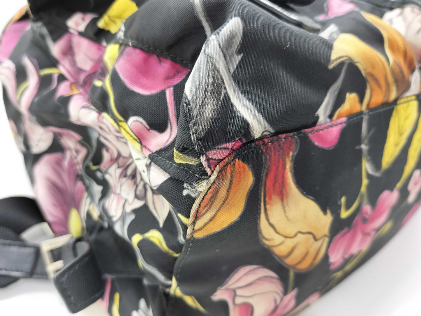 PRADA Nylon Prada Flower Nylon Backpack