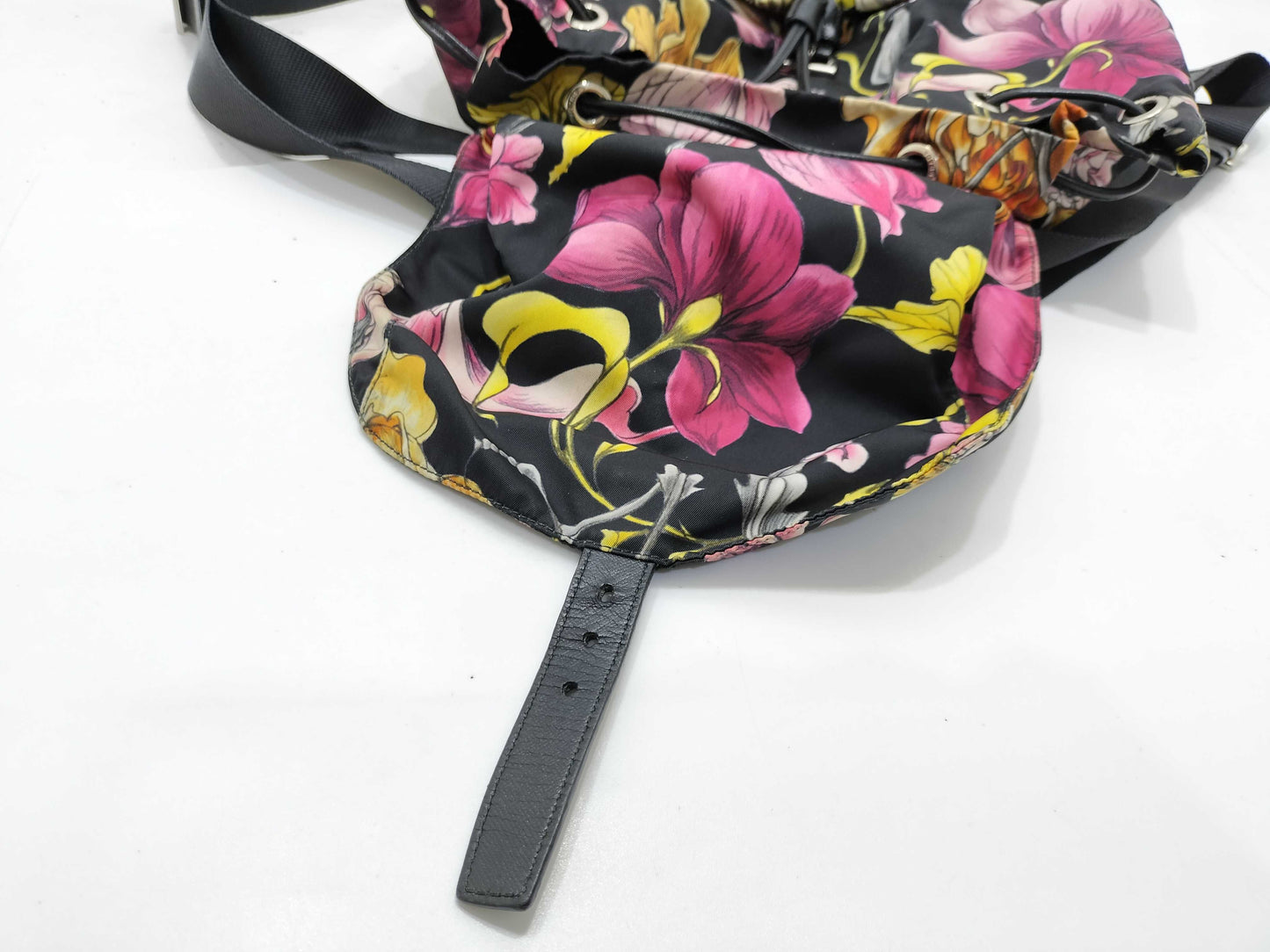 PRADA Nylon Prada Flower Nylon Backpack