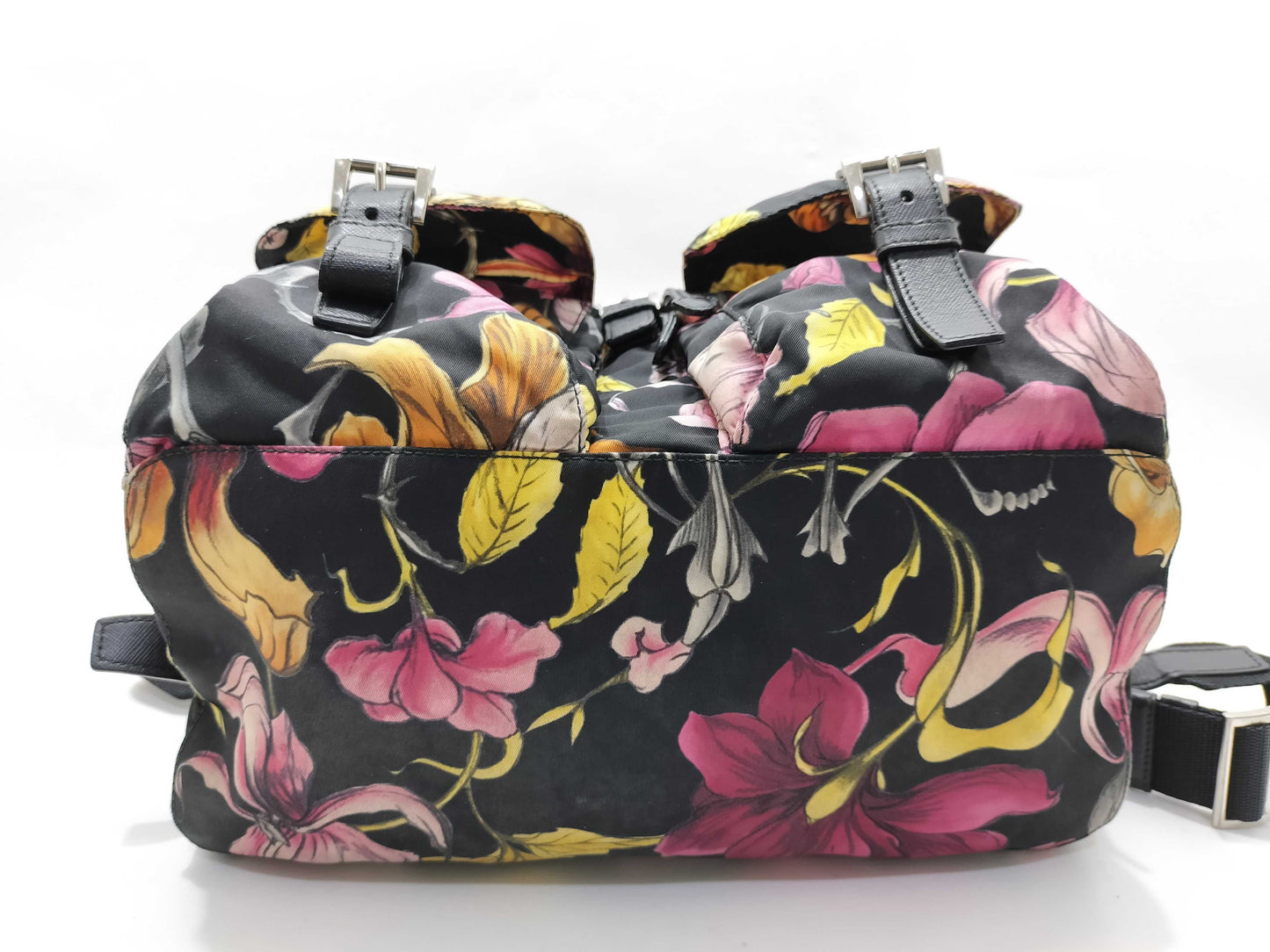 PRADA Nylon Prada Flower Nylon Backpack