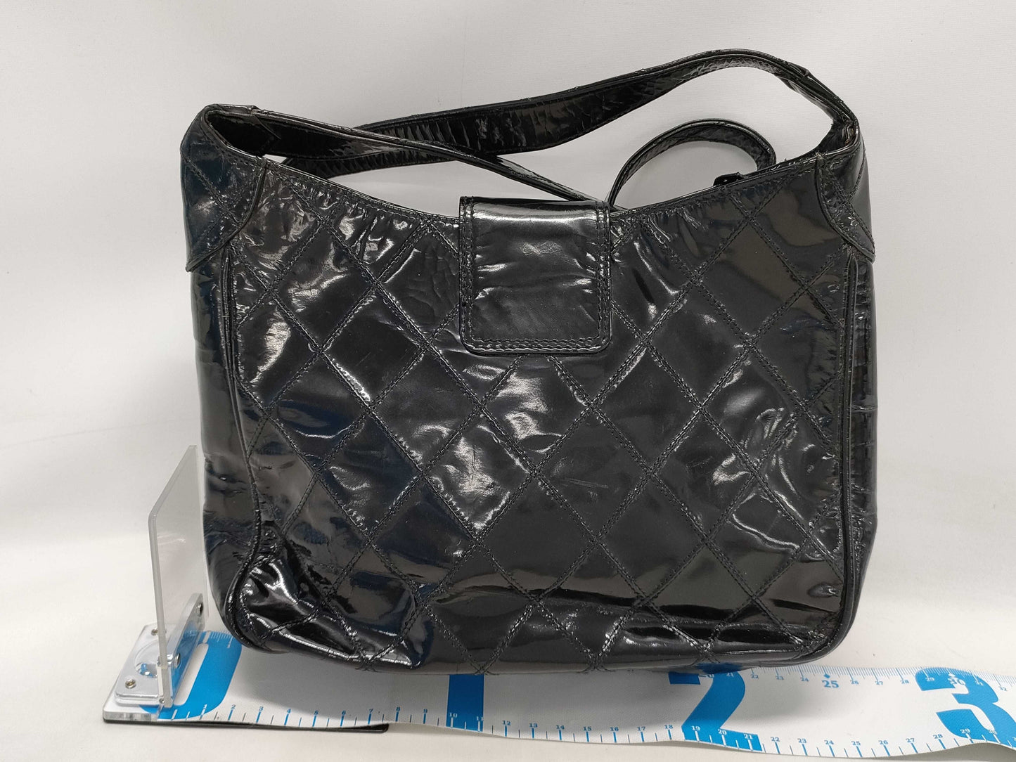 CHANEL Patent Bicolor Shoulder Bag