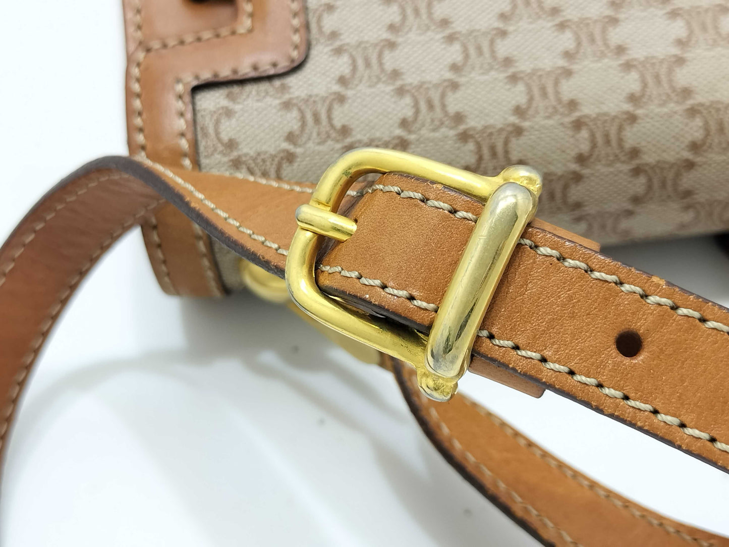 CELINE Macadam Turnlock Shoulder Bag