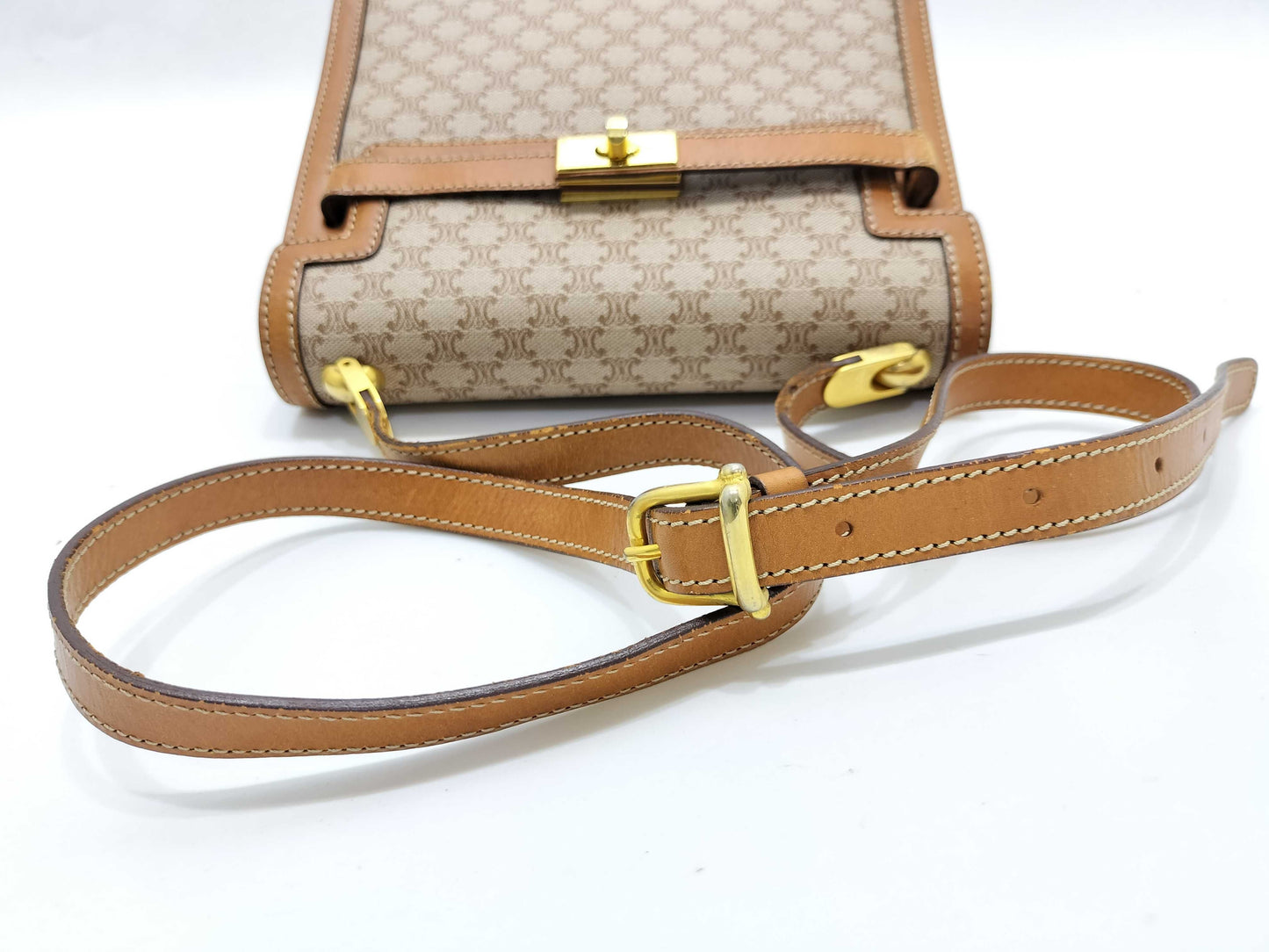 CELINE Macadam Turnlock Shoulder Bag