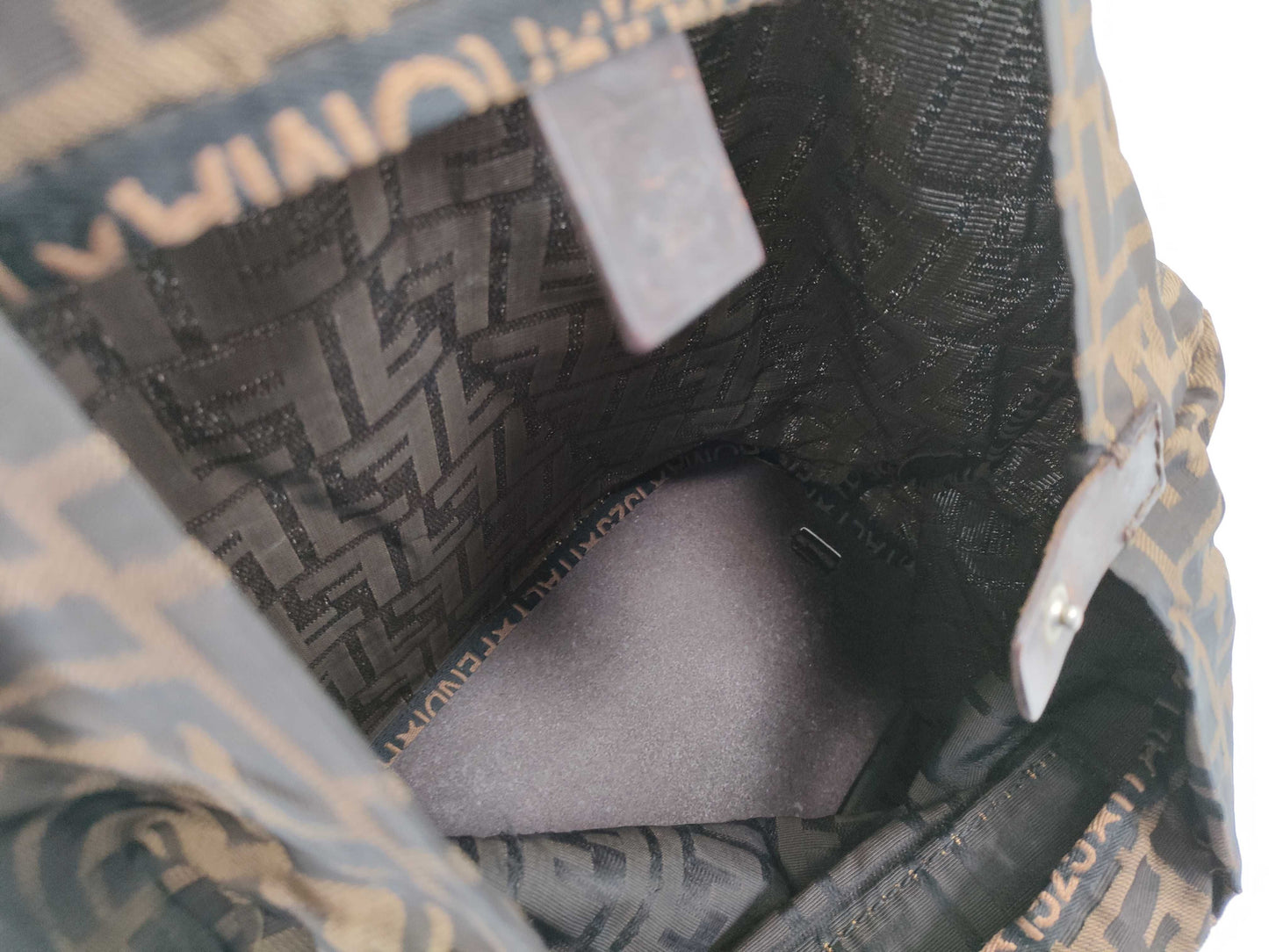 FENDI Zucca pattern FENDI canvas and leather Zucca tote bag