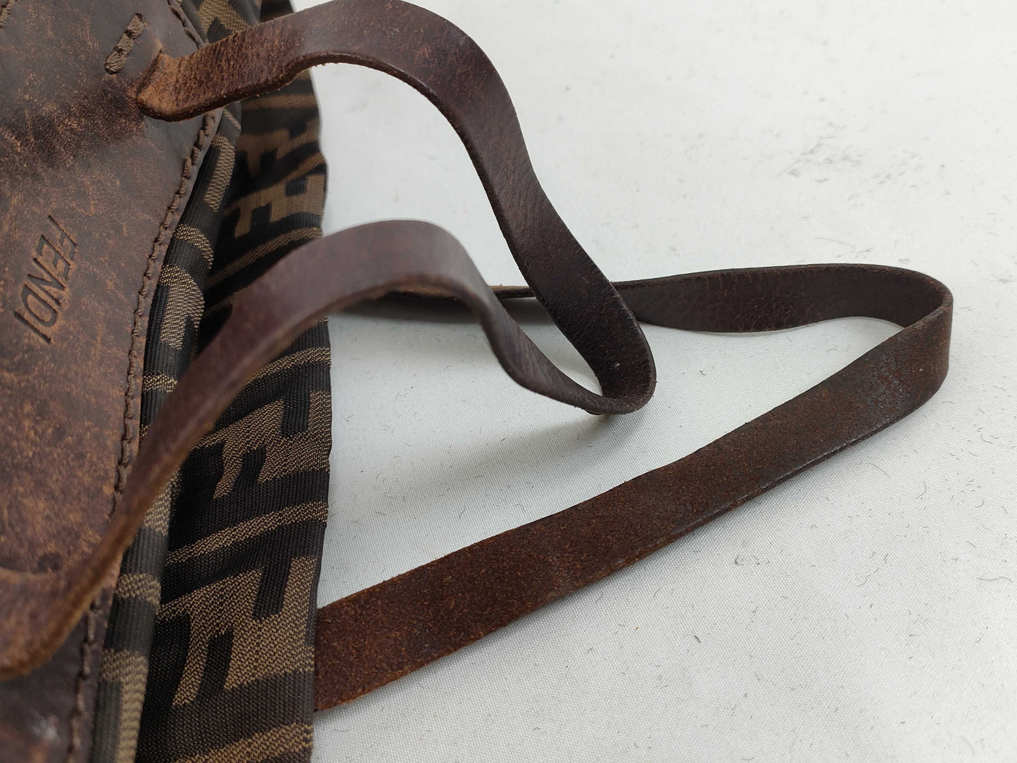 FENDI Zucca pattern FENDI canvas and leather Zucca tote bag