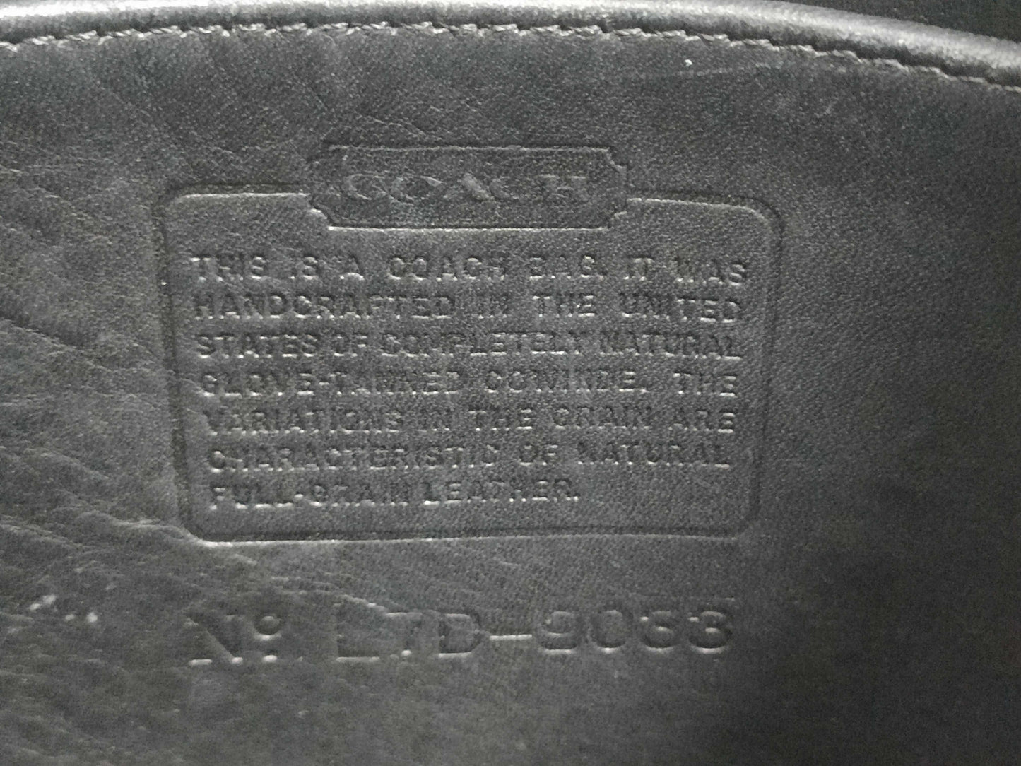 COACH Old Coach Leather One-Shoulder Bag 9033