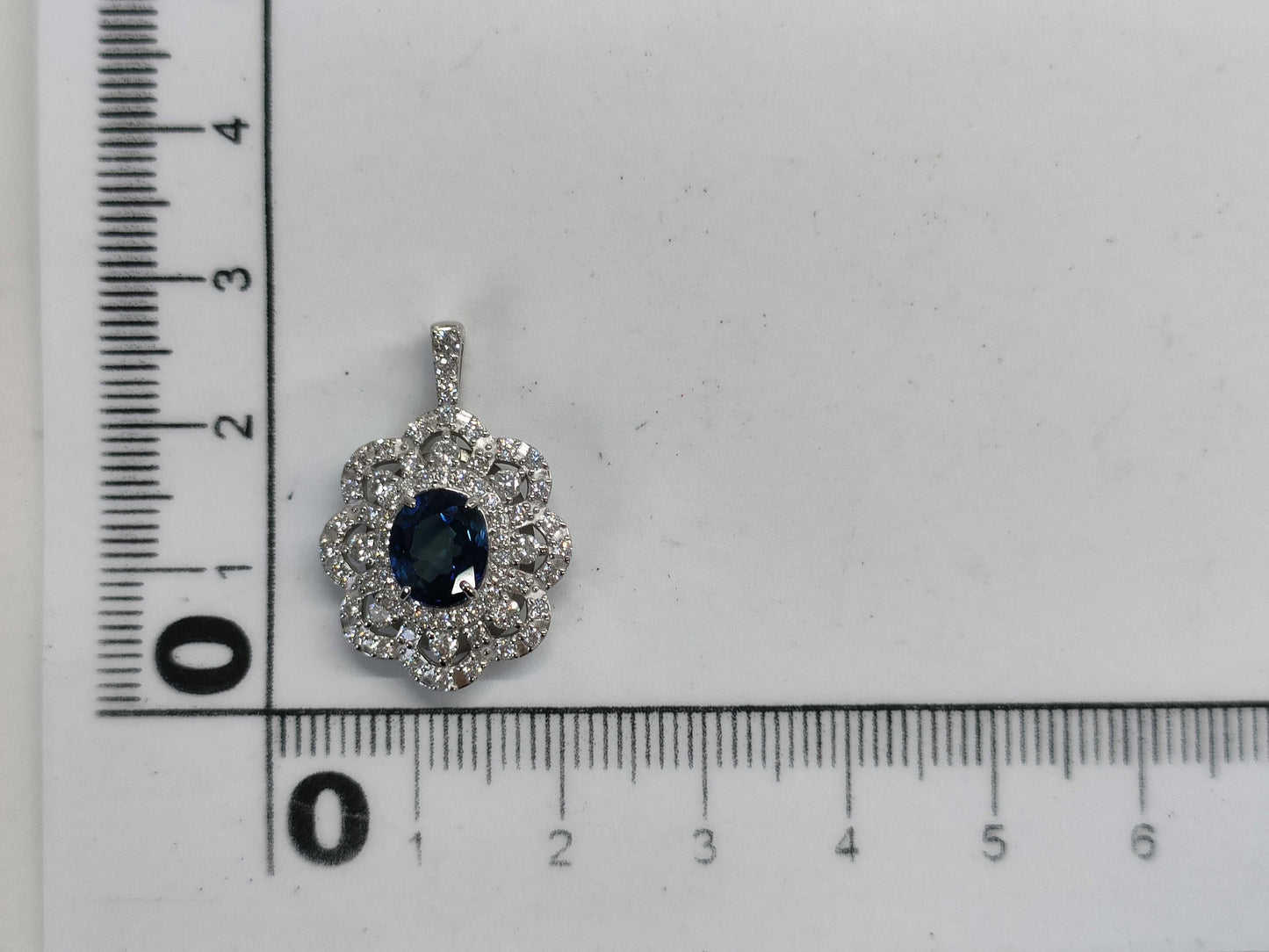 S1.868ct D1.41ct PT900 3.6g Pendant Top